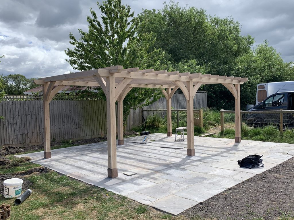 Pergola oak framed