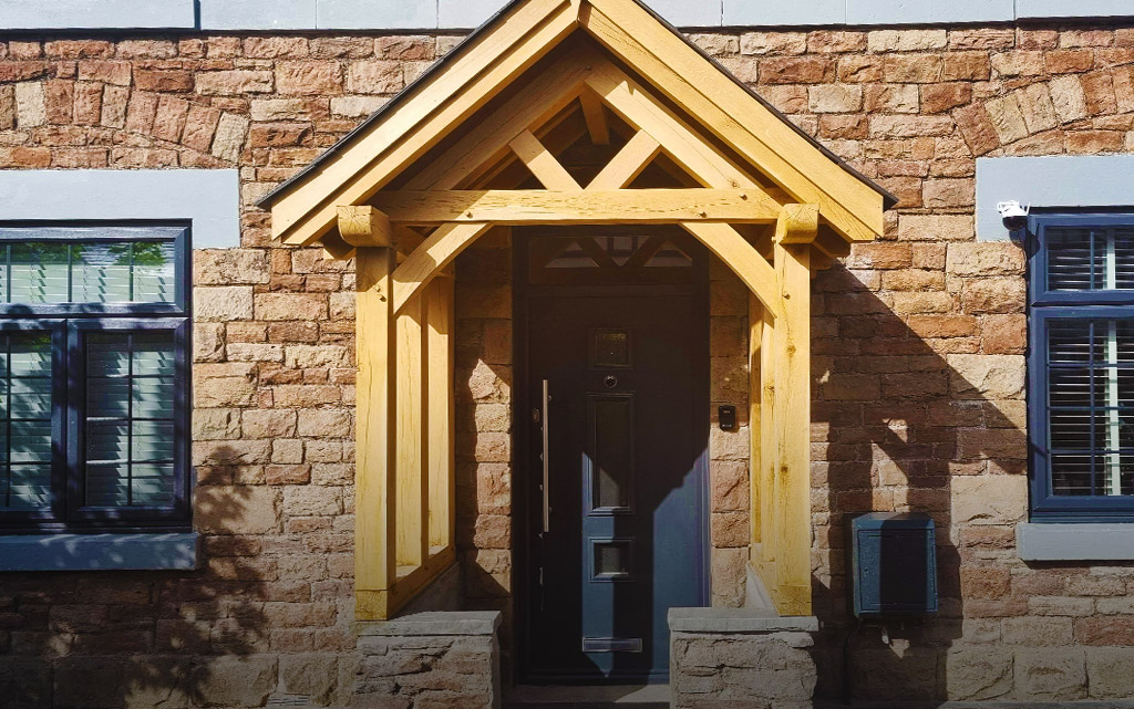 Oak framed porch