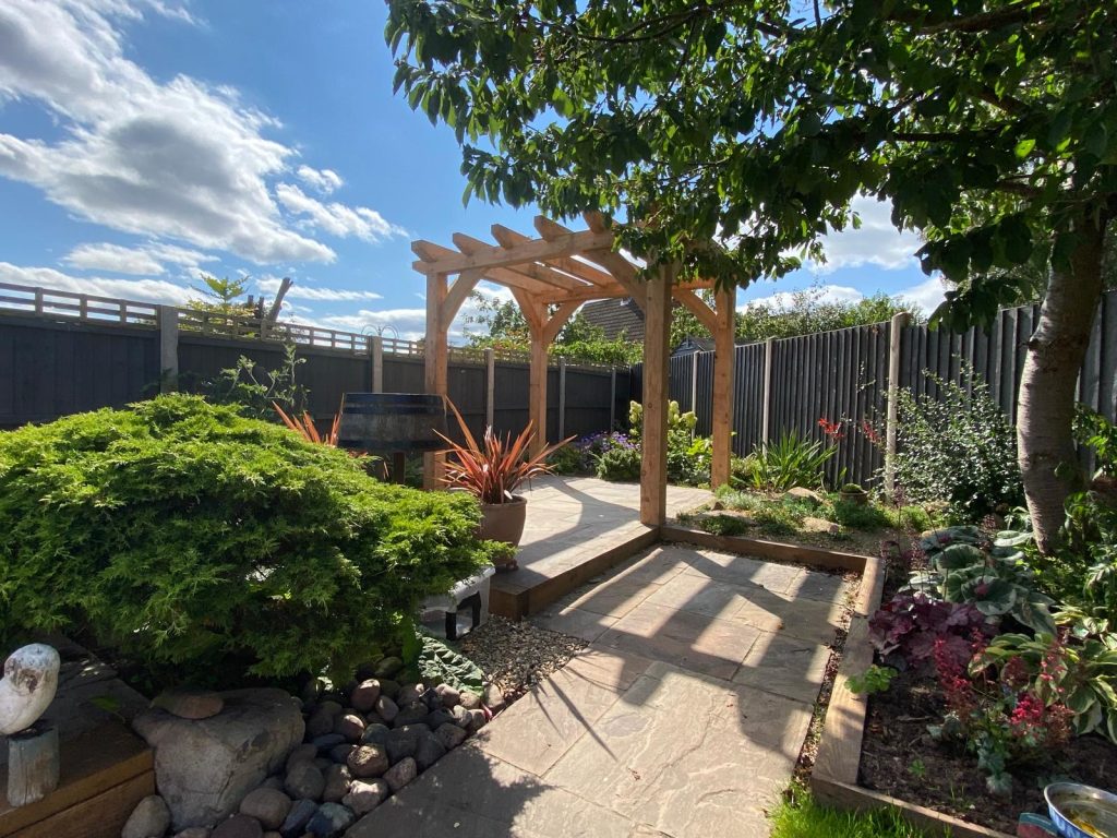 pergola in garden