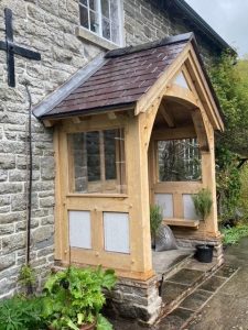 Green Oak Porch Shropshire Right Close 225x300