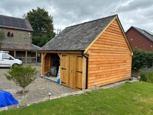 Oak Timber Framed Carport Side 1 300x225