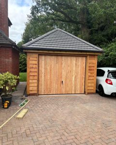 Timber Framed Garage Front 240x300